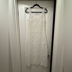 Elie Tahari Crochet Eyelet Dress